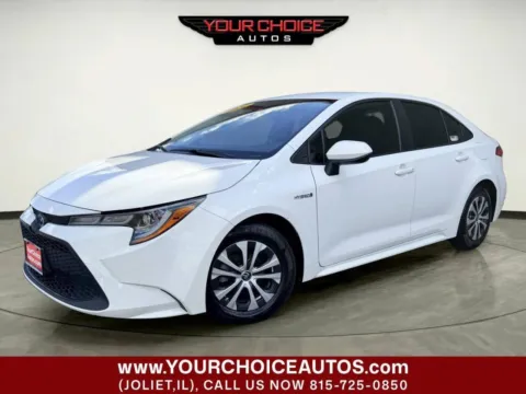 White 2021 Toyota Corolla Hybrid LE for sale in Joliet, IL