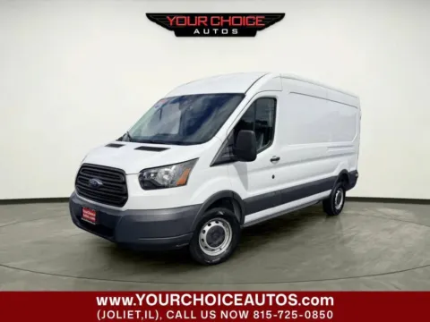 White 2018 Ford Transit Van 350 3dr LWB Medium Roof Cargo Van w/Sliding Passenger Side Door for sale in Joliet, IL