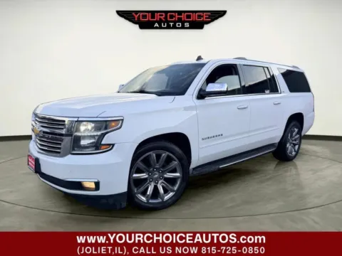 White 2015 Chevrolet Suburban LTZ for sale in Joliet, IL