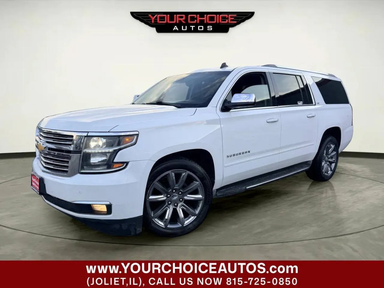White 2015 Chevrolet Suburban LTZ for sale in Joliet, IL