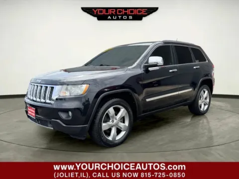 Black 2012 Jeep Grand Cherokee Overland for sale in Joliet, IL