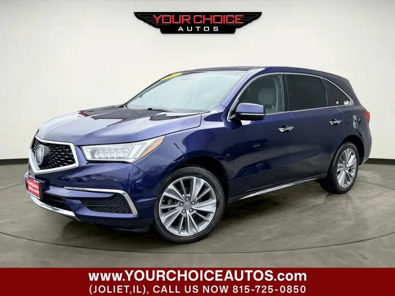 Blue 2018 Acura MDX w/Technology Pkg for sale in Joliet, IL