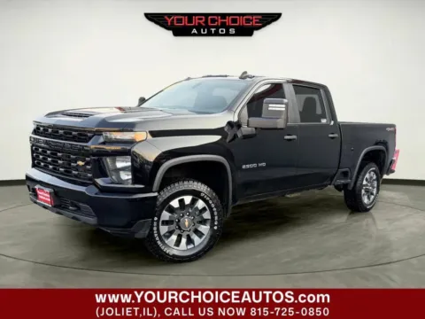 Black 2021 Chevrolet Silverado 2500 HD Custom for sale in Joliet, IL