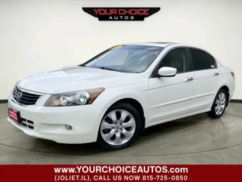 White 2008 Honda Accord Sdn EX-L for sale in Joliet, IL