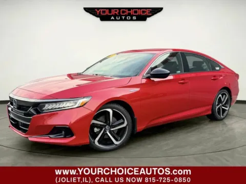 Red 2022 Honda Accord Hybrid Sport for sale in Joliet, IL