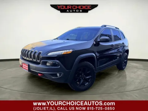 Black 2017 Jeep Cherokee Trailhawk for sale in Joliet, IL