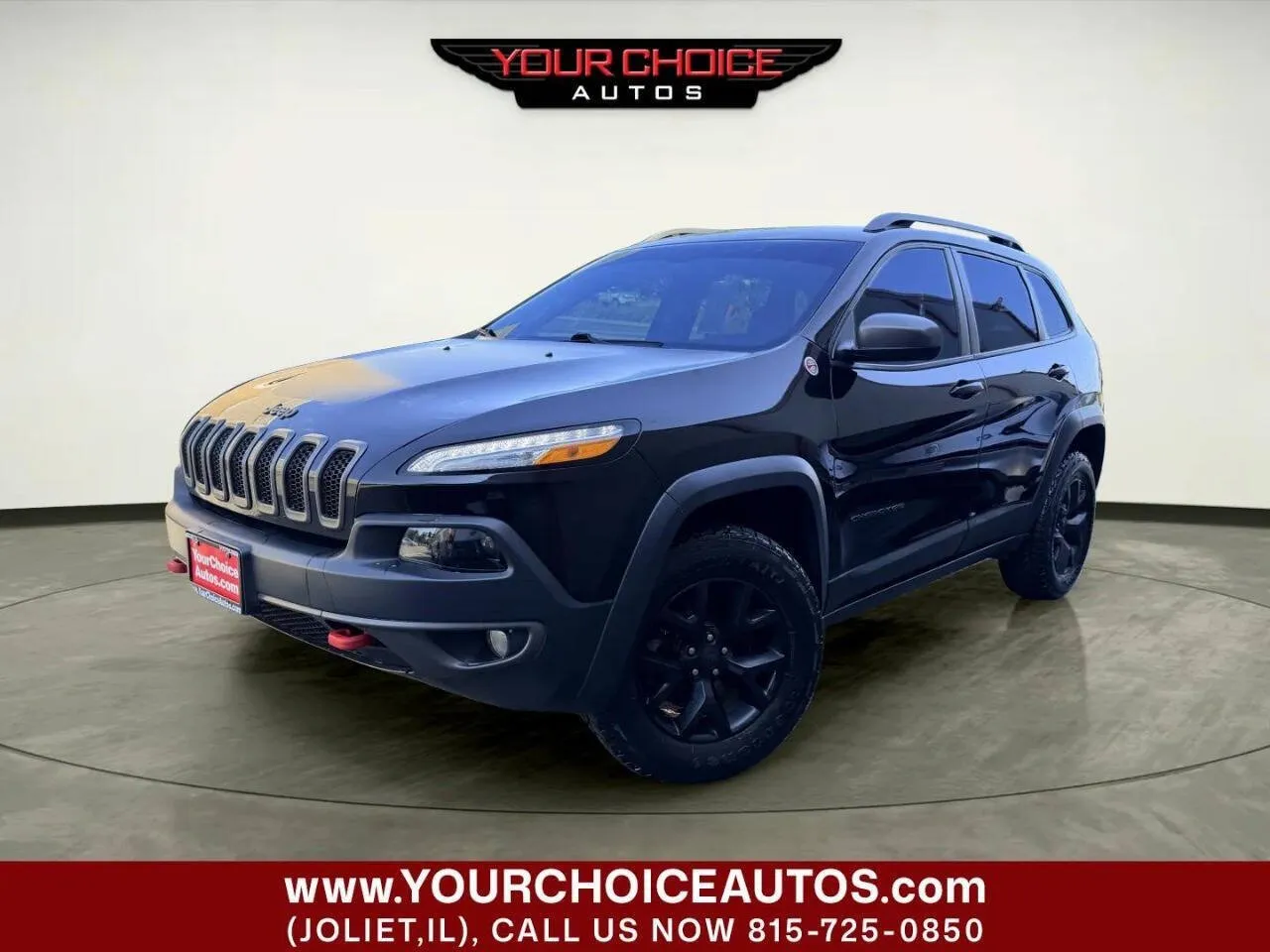 Black 2017 Jeep Cherokee Trailhawk for sale in Joliet, IL