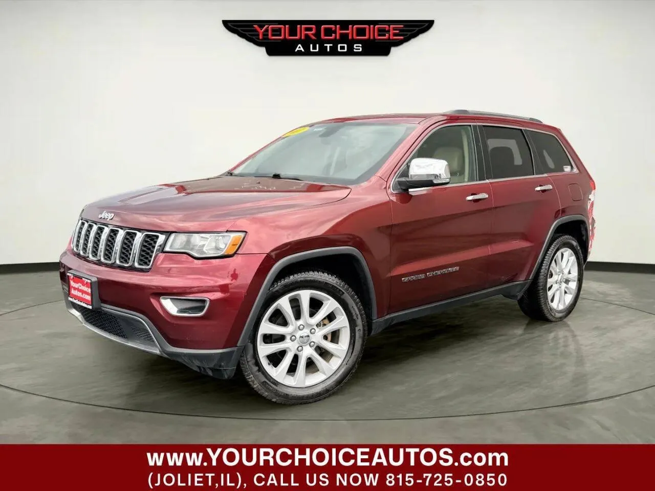 Red 2017 Jeep Grand Cherokee Limited for sale in Joliet, IL