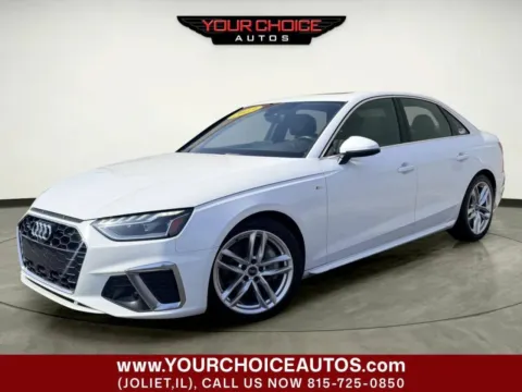 White 2023 Audi A4 Sedan S line Premium Plus for sale in Joliet, IL