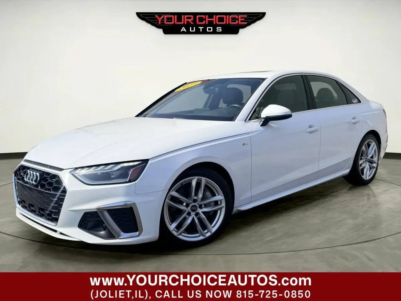White 2023 Audi A4 Sedan S line Premium Plus for sale in Joliet, IL