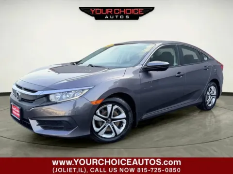 Gray 2018 Honda Civic Sedan LX for sale in Joliet, IL