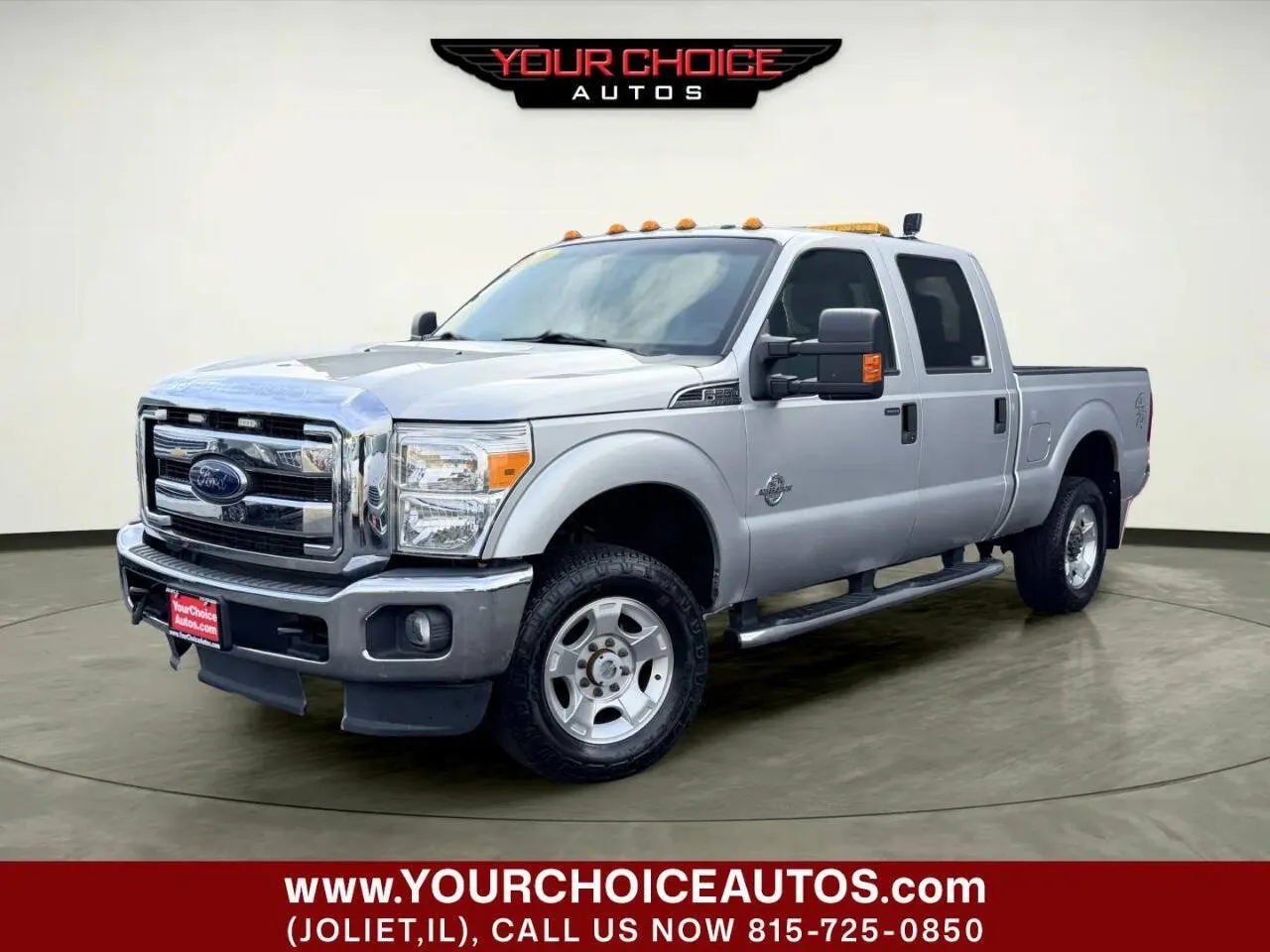Silver 2016 Ford Super Duty F-250 SRW XLT 4x4 4dr Crew Cab 6.8 ft. SB Pickup for sale in Joliet, IL