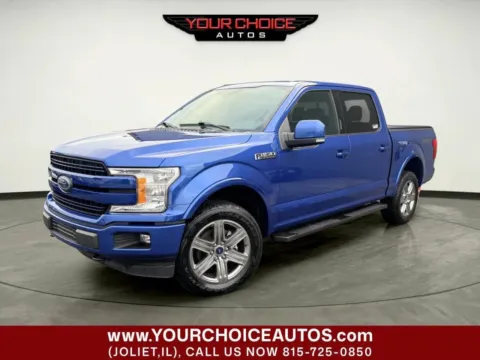 Blue 2018 Ford F-150 Lariat 4x4 4dr SuperCrew 5.5 ft. SB for sale in Joliet, IL