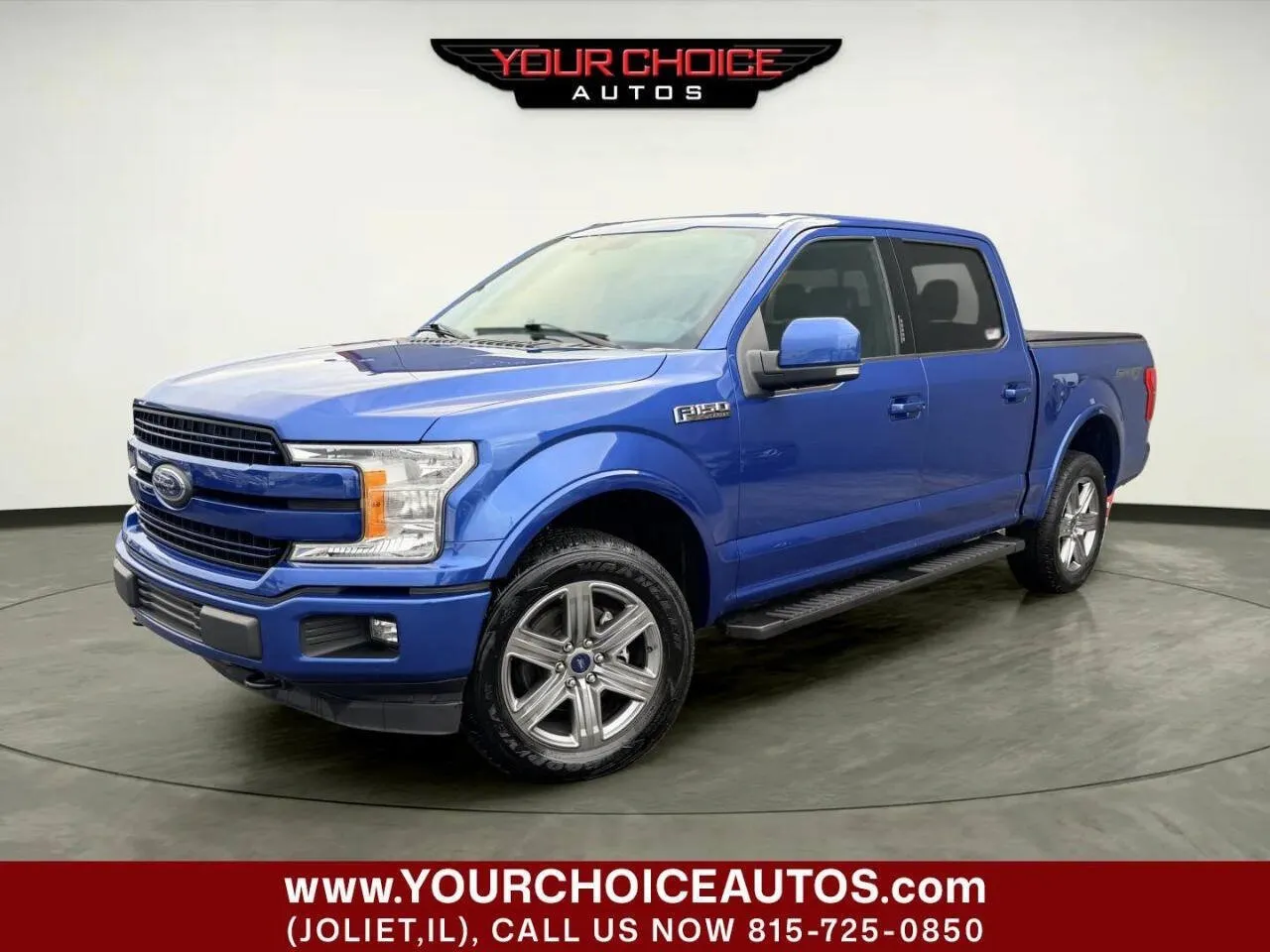 Blue 2018 Ford F-150 Lariat 4x4 4dr SuperCrew 5.5 ft. SB for sale in Joliet, IL