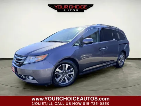 Silver 2015 Honda Odyssey Touring Elite 4dr Mini Van for sale in Joliet, IL