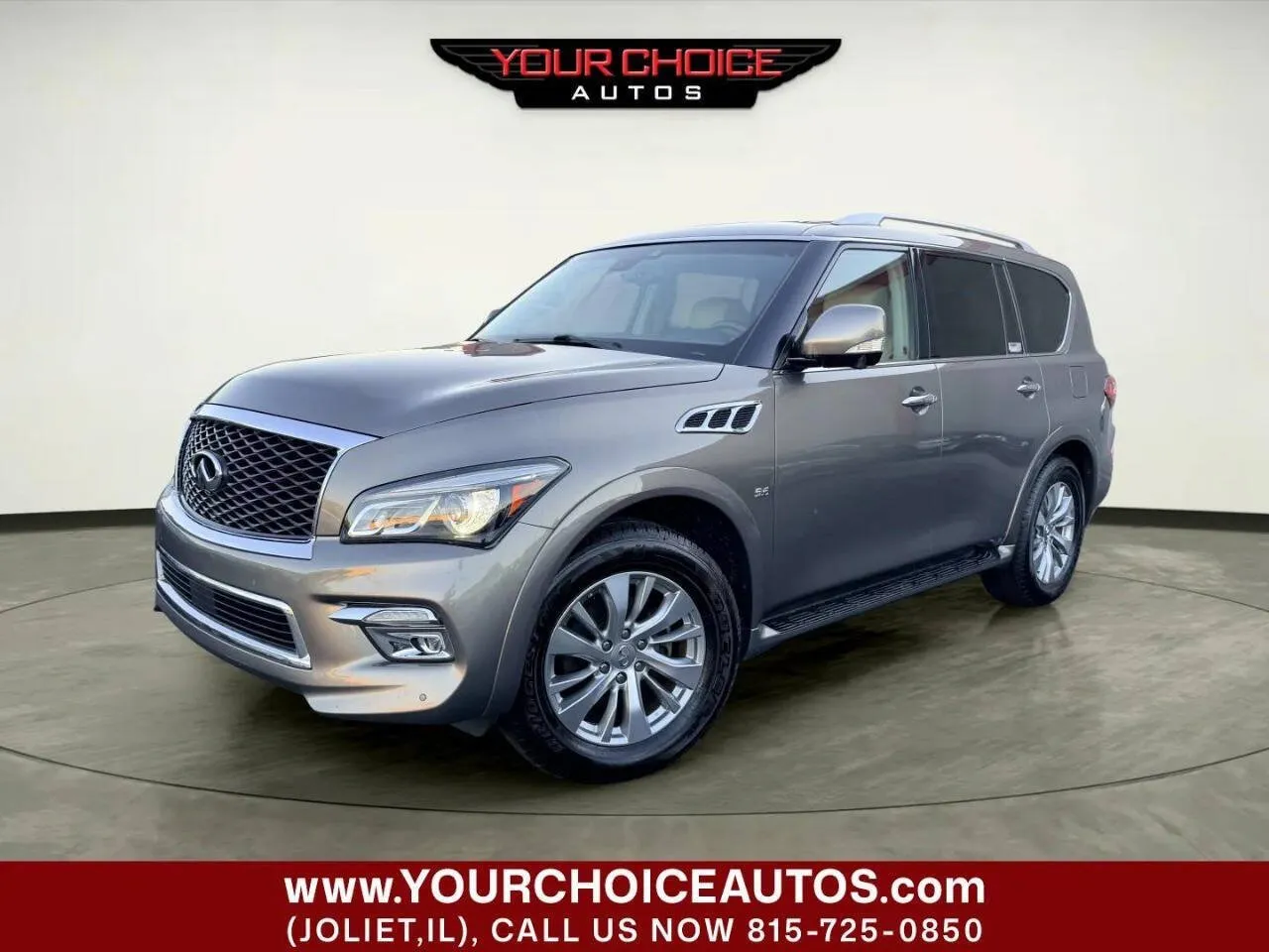 Gray 2017 INFINITI QX80 Base AWD 4dr SUV for sale in Joliet, IL