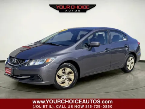 Gray 2015 Honda Civic Sedan LX for sale in Joliet, IL