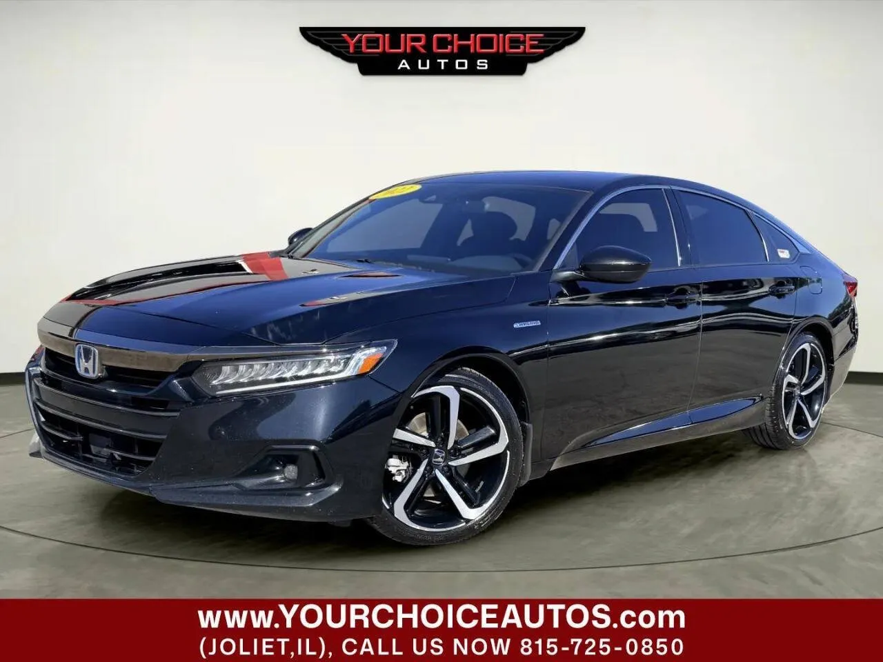Black 2022 Honda Accord Hybrid Sport for sale in Joliet, IL