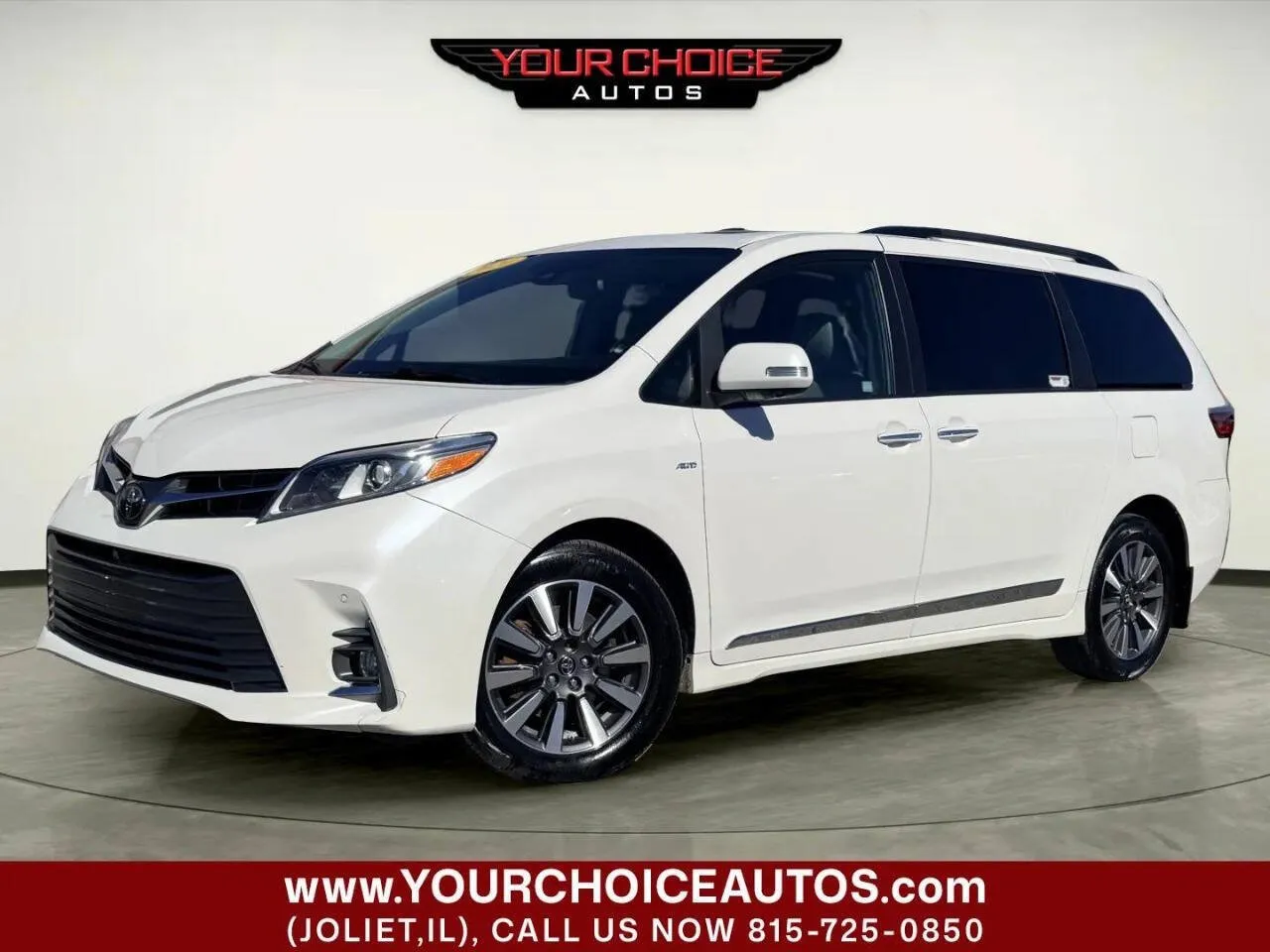 White 2020 Toyota Sienna Limited Premium 7 Passenger AWD 4dr Mini Van for sale in Joliet, IL
