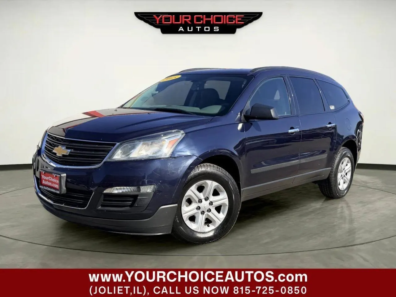 Blue 2015 Chevrolet Traverse LS for sale in Joliet, IL