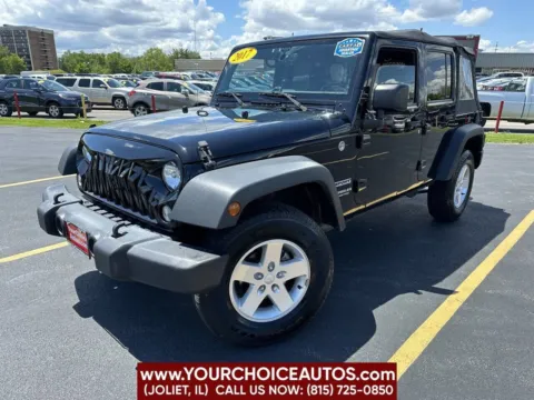Black 2017 Jeep Wrangler Unlimited Sport for sale in Joliet, IL