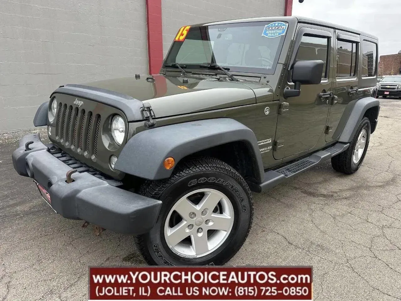 Green 2015 Jeep Wrangler Unlimited Sport for sale in Joliet, IL
