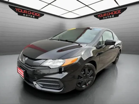 Black 2015 Honda Civic Coupe LX for sale in Joliet, IL