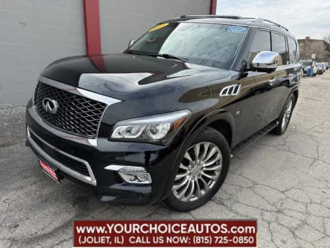 Black 2015 INFINITI QX80 Base AWD 4dr SUV for sale in Joliet, IL