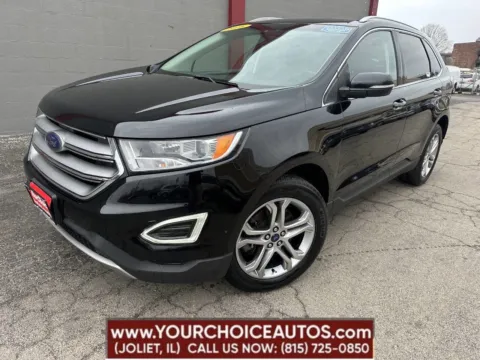 Black 2016 Ford Edge Titanium for sale in Joliet, IL
