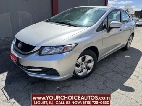 Silver 2015 Honda Civic Sedan LX for sale in Joliet, IL