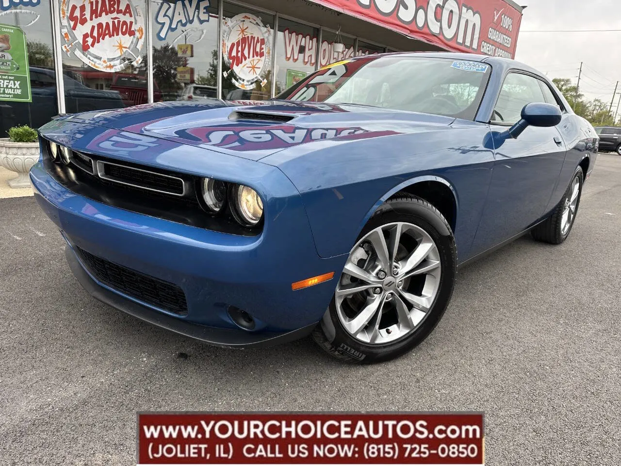 Blue 2021 Dodge Challenger SXT for sale in Joliet, IL