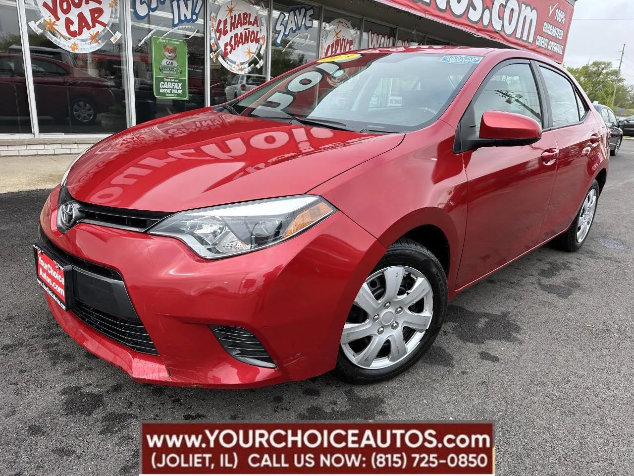 Red 2015 Toyota Corolla LE 4dr Sedan for sale in Joliet, IL