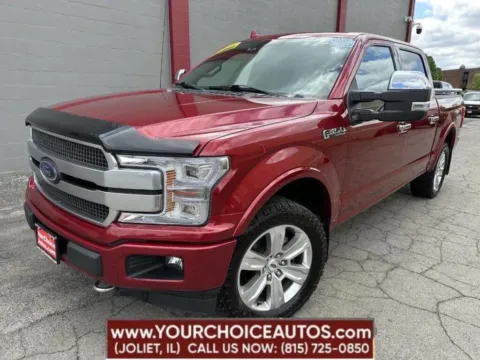 Red 2018 Ford F-150 Platinum 4x4 4dr SuperCrew 5.5 ft. SB for sale in Joliet, IL