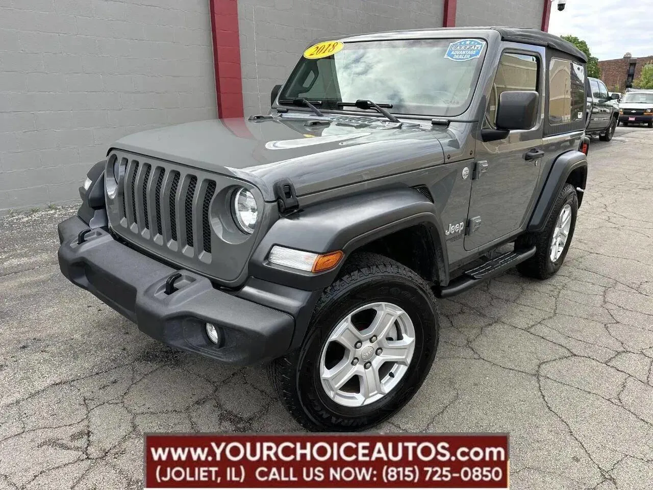 Gray 2018 Jeep Wrangler Sport S for sale in Joliet, IL
