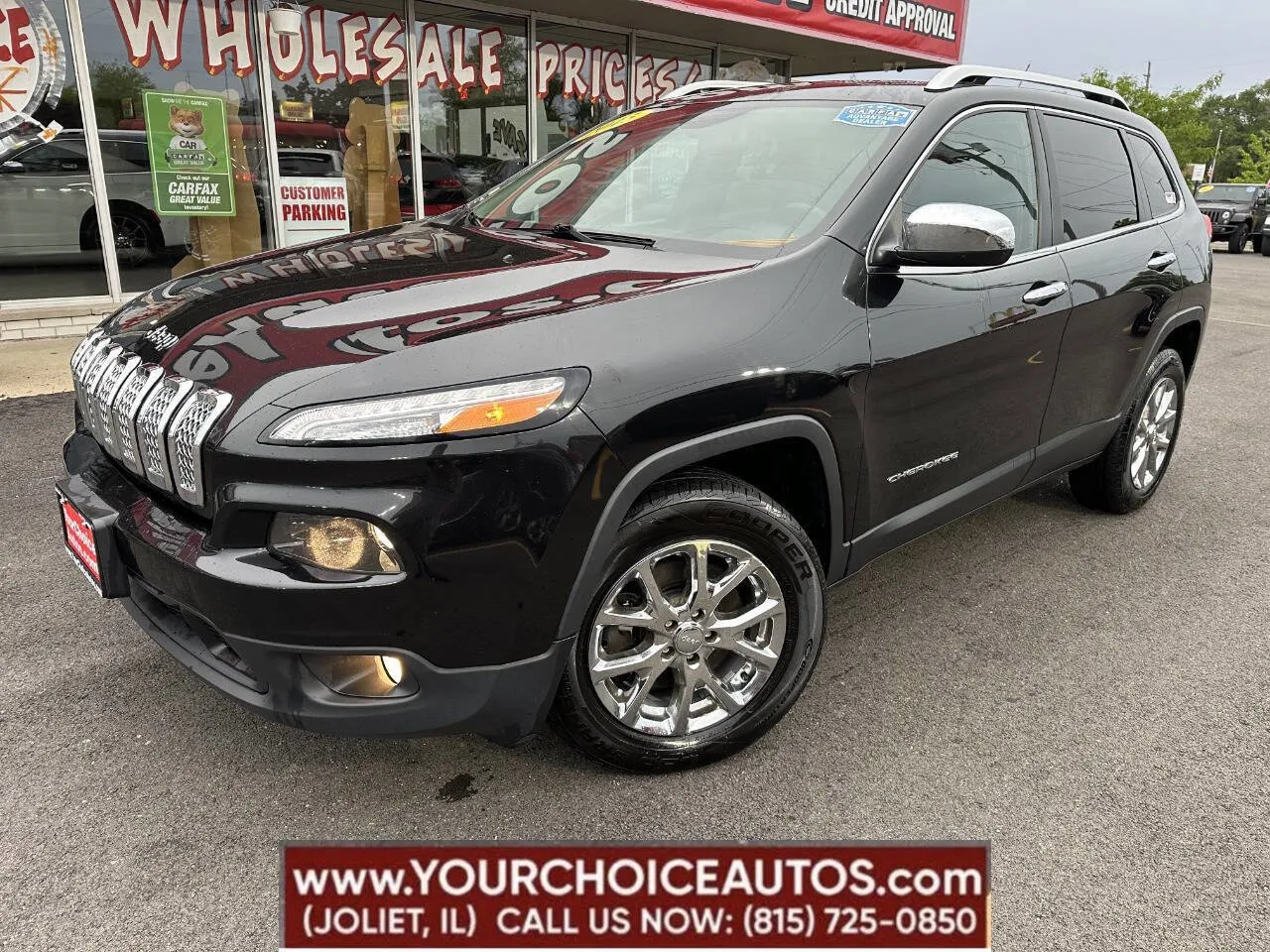 Black 2015 Jeep Cherokee Latitude for sale in Joliet, IL