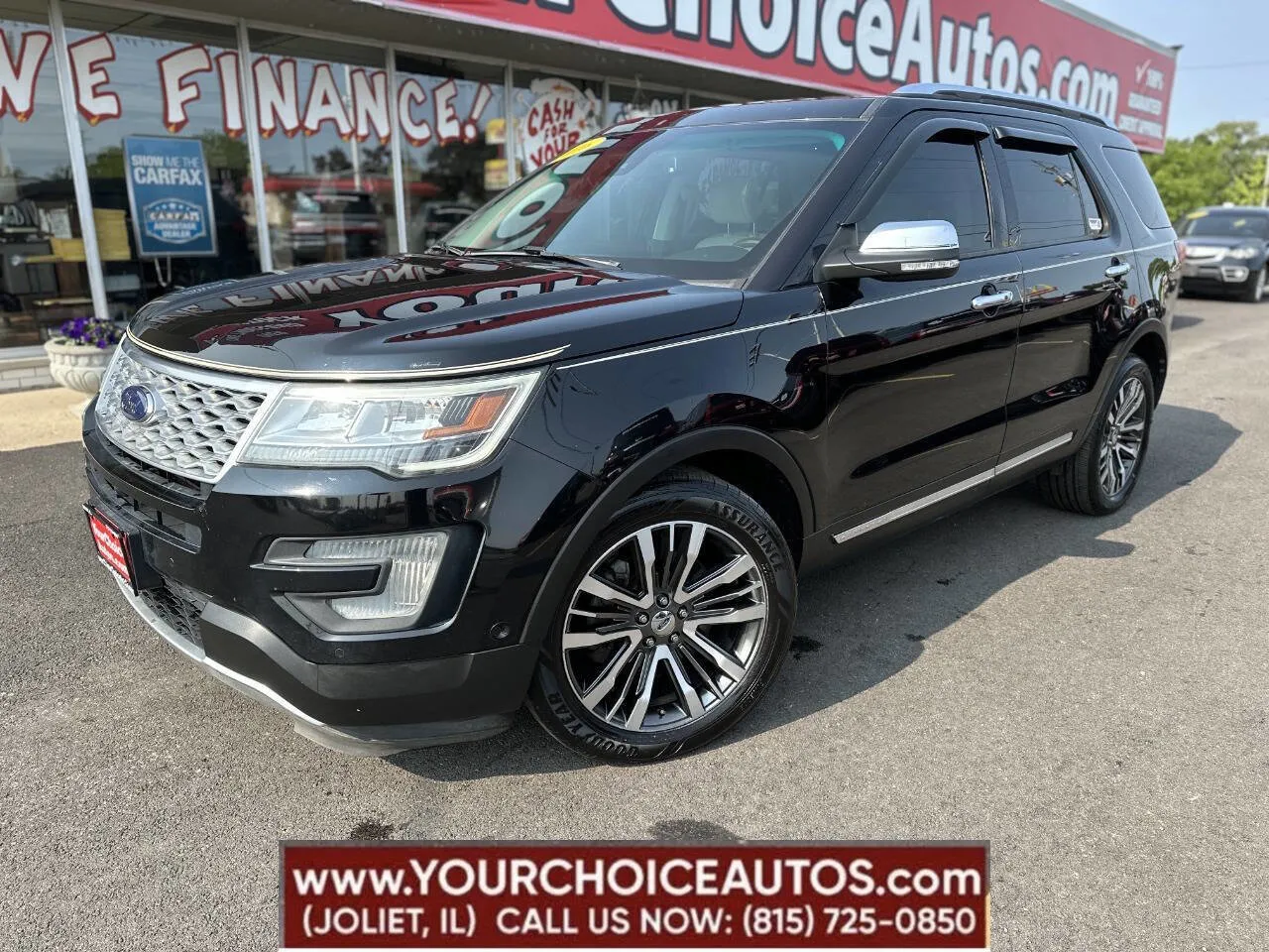 Black 2016 Ford Explorer Platinum for sale in Joliet, IL