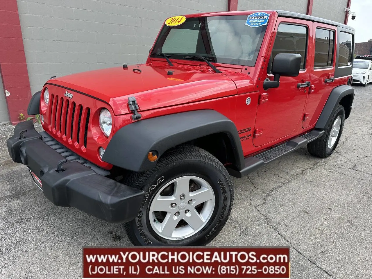 Red 2014 Jeep Wrangler Unlimited Sport for sale in Joliet, IL