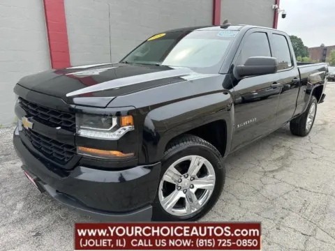 Black 2018 Chevrolet Silverado 1500 Custom for sale in Joliet, IL