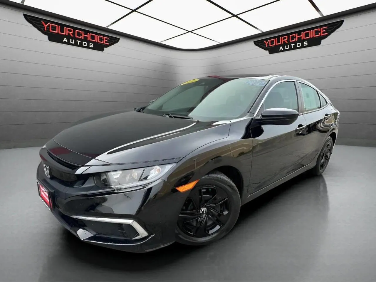 Black 2021 Honda Civic Sedan LX for sale in Joliet, IL