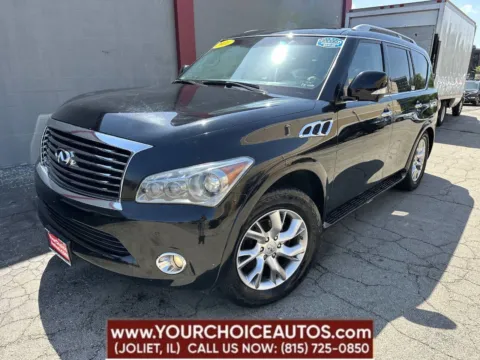 Black 2011 INFINITI QX56 8-passenger for sale in Joliet, IL