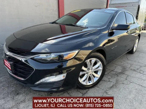 Black 2021 Chevrolet Malibu LT for sale in Joliet, IL