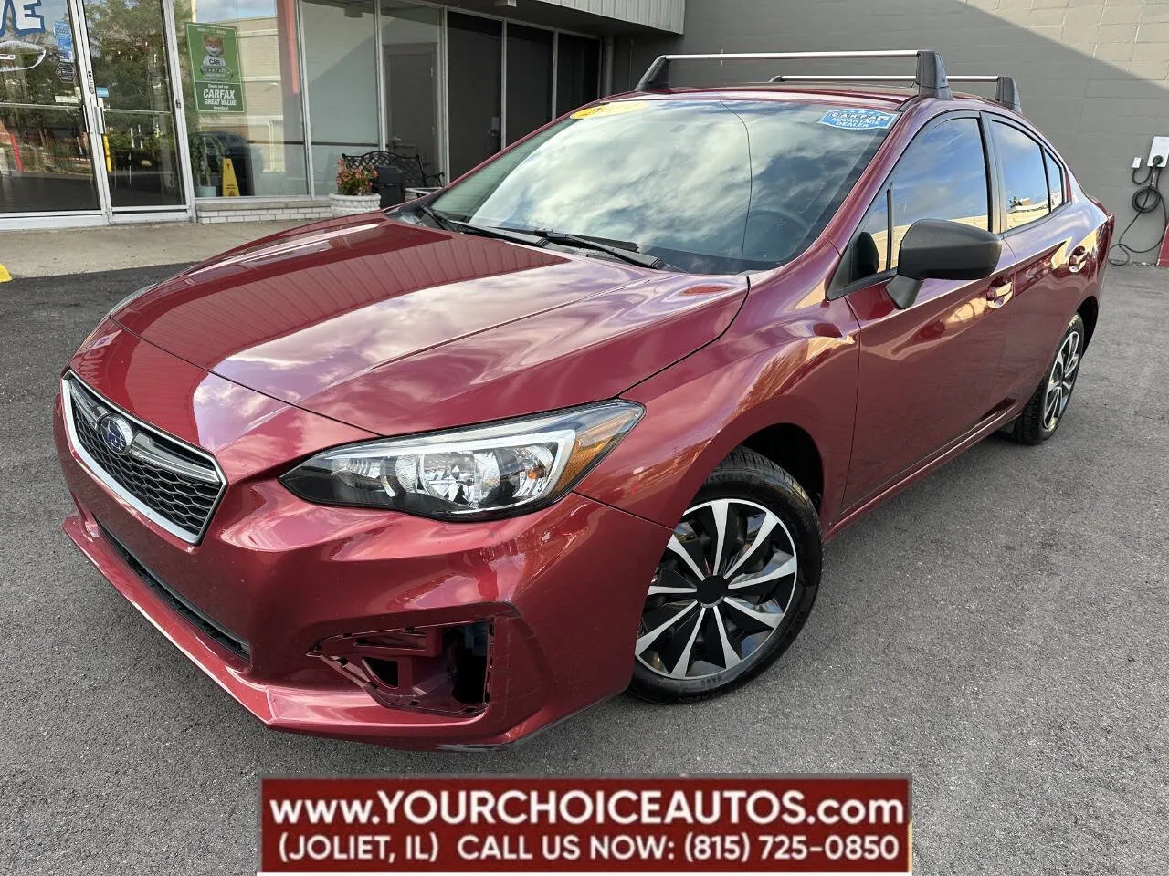 Red 2019 Subaru Impreza 2.0i AWD 4dr Sedan CVT for sale in Joliet, IL