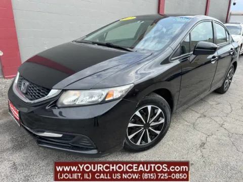 Black 2015 Honda Civic Sedan LX for sale in Joliet, IL