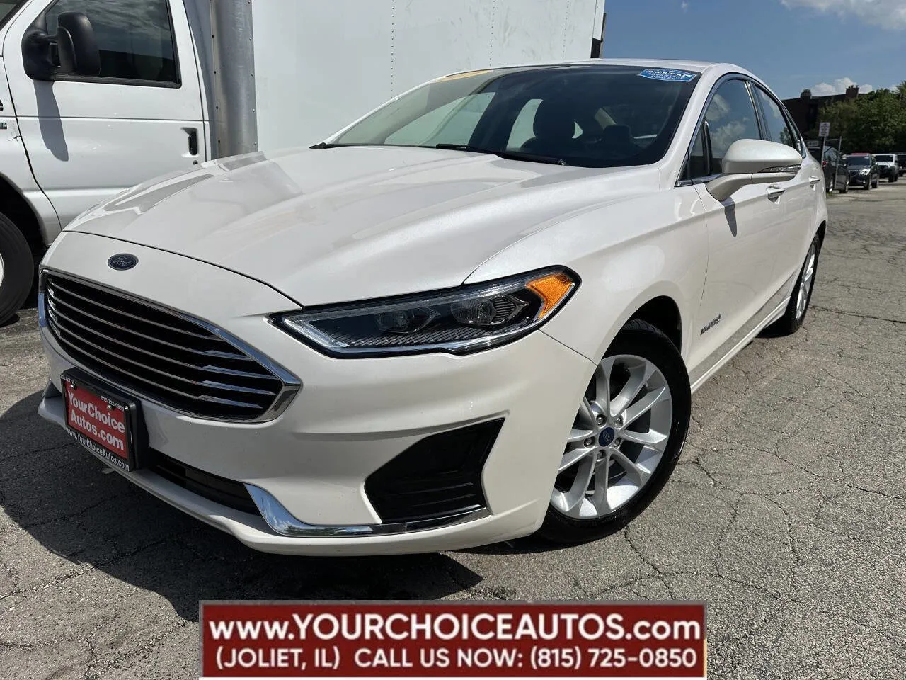 White 2019 Ford Fusion Hybrid SEL for sale in Joliet, IL