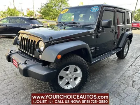 Black 2015 Jeep Wrangler Unlimited Sport for sale in Joliet, IL