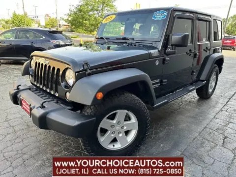 Black 2015 Jeep Wrangler Unlimited Sport for sale in Joliet, IL