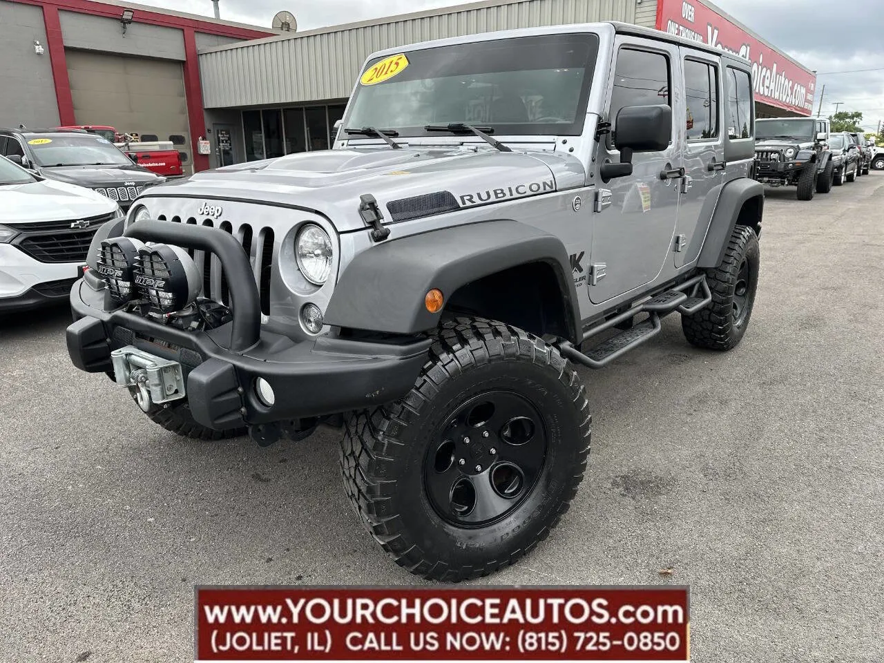 Silver 2015 Jeep Wrangler Unlimited Rubicon for sale in Joliet, IL