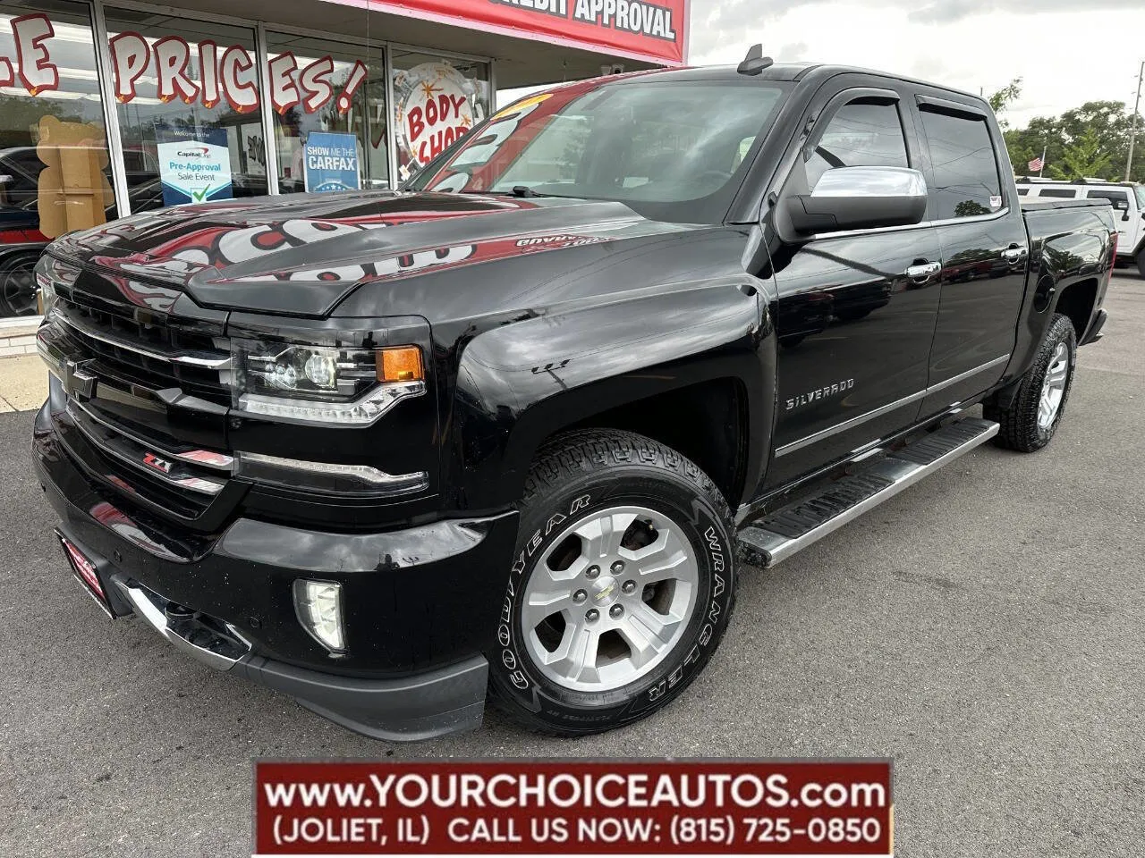 Black 2017 Chevrolet Silverado 1500 LTZ for sale in Joliet, IL