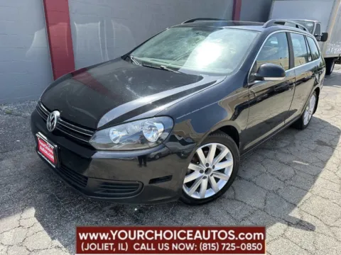 Black 2014 Volkswagen Jetta SportWagen SportWagen SE PZEV 4dr Wagon w/Sunroof for sale in Joliet, IL