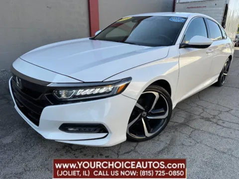 White 2018 Honda Accord Sedan Sport 1.5T for sale in Joliet, IL